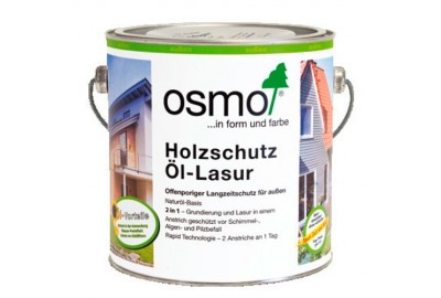 Защитное масло-лазурь для древесины с эффектом серебристого металлика OSMO Holzschutz Ol-Lasur Effekt кварц серебро 0.75л