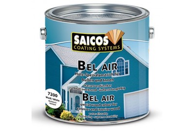 Быстросохнущая краска для древесины SAICOS BelAir небесно голубой укрывистое 0.125л
