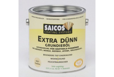 Грунтовка на основе масла для твердых и экзотических пород «Saicos Extra Dunn Grundierol» черная прозрачная 2.5л