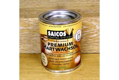 Масло с твердым воском с ускоренным временем высыхания «Saicos Premium Hartwachsolot» шелковисто-матовое 0.125л